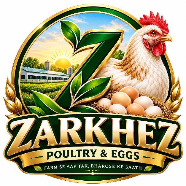 Healthy brown hens beside a basket of fresh eggs